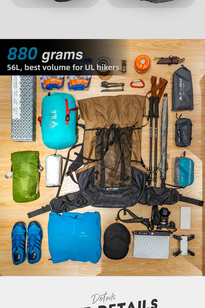 3F UL GEAR Qi Dian Pro – Ultralight Hiking Backpack (46+10L)