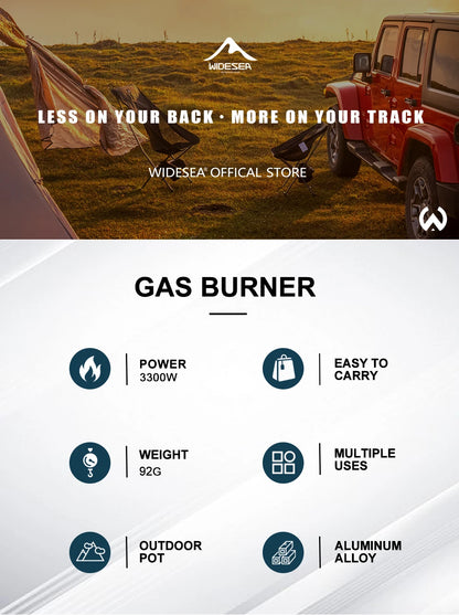 Widesea 3300W Portable Gas Stove – Lightweight Outdoor Camping Burner for Survival & Bushcraft
