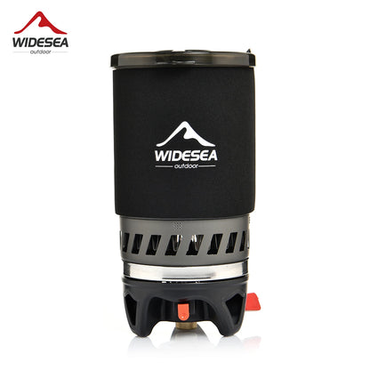 WIDESEA Outdoor Camping Stove Set with Pot & French Press – Complete Coffee & Cooking Kit