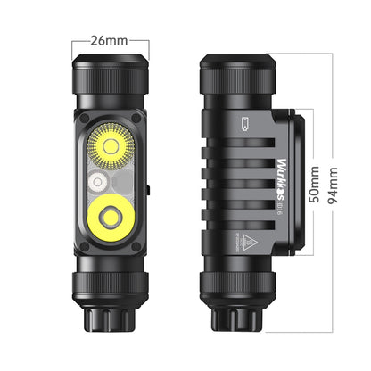 Wurkkos HD16 Headlamp – 2500 Lumens, Rechargeable LED Torch, USB-C, Red/White Light