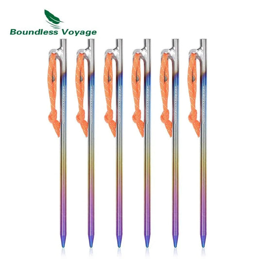Stainless Steel Tent Stakes – Set of 6 – 25cm – Ultra Tough